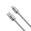 Datový kabel XO-NB216 Metal, USB A na USB C, délka 1m, barva stříbrná