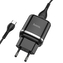 Cestovní nabíječ HOCO N3 Single port 1x USB A, QC 3.0 PD 18W, kabel USB A na USB C, barva černá