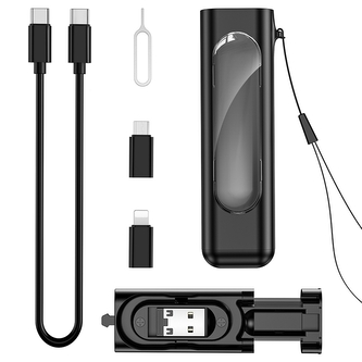 Adaptér Borofone (BU36) 3x adaptér (Micro/C, Lightning/C, USB/C), kabel USB C na USB C, klíč na SIM kartu, barva černá