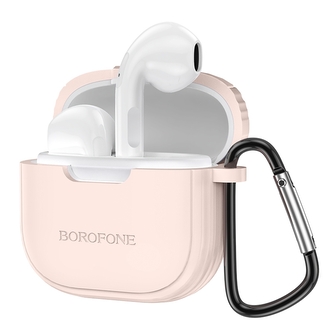 Bluetooth headset BOROFONE TWS BW29, s pouzdrem, barva růžová