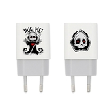 Cestovní nabíječka Babaco Skull, 1x USB 1A/5V, barva bílá