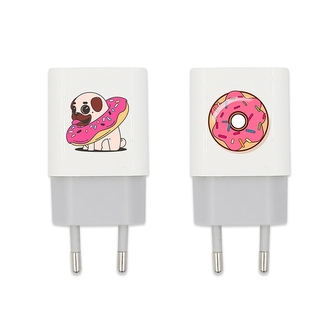 Cestovní nabíječka Babaco Donut, 1x USB 1A/5V, barva bílá