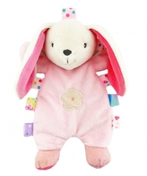 Plyšová edukační hračka Králíček, 17 cm, růžová