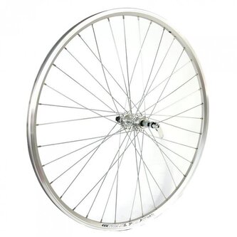 kolo zapletené 28" 622-19 Dragon zadní RU SH 36 děr stříbrné Union/CnSpoke