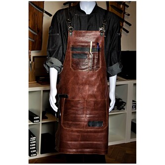 Kožená zástěra Dellinger Leather BBQ Vintage Soft - tmavě hnědá