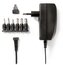 NEDIS univerzální napájecí AC adaptér/ 27 W/ 3 - 12 VDC/ 100 - 240 V AC/ 6 konektorů/ 1,8 m/ černý