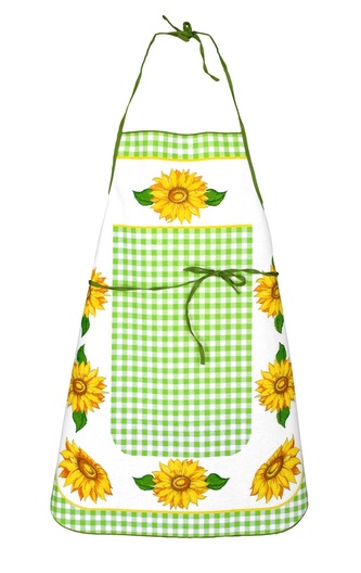 Zástěra kuchyňská, Nová slunečnice, zelená