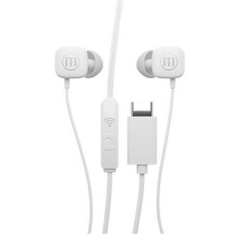 Sluchátka s mikrofonem "Square+", bílá, USB-C, MAXELL