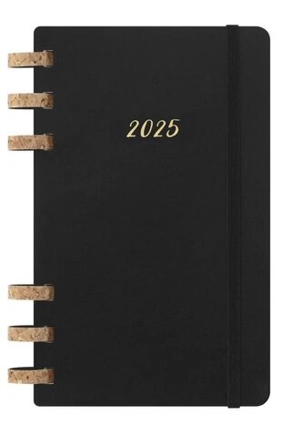 Moleskine Spirálový plánovací zápisník Life 2025 měkký černý L