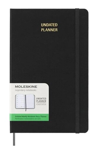 Moleskine Plánovací zápisník nedatovaný tvrdý černý L
