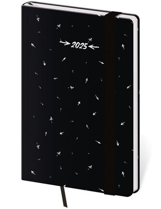Diář 2025 Vario týdenní kapesní Arrow s gumičkou