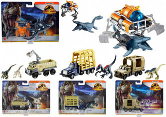 Matchbox Jurassic World Transporter z Baryonyxem
