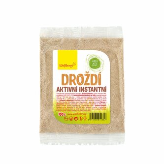 Droždí aktivní - instantní kvasnice 100 g Wolfberry Droždí aktivní - instantní kvasnice 100 g Wolfberry