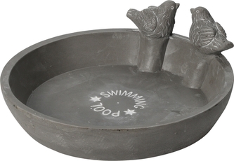 Pítko pro ptáky 23,5x6,5 cm šedé