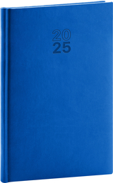 Diář 2025: Aprint - modrý, týdenní, 18 × 25 cm