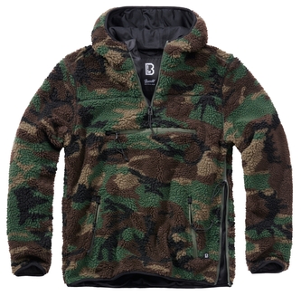 Bunda fleecová Brandit Teddyfleece Worker Pullover - woodland, XXL