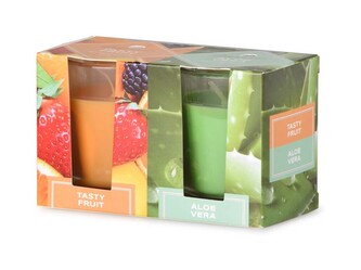 Emocio Sklo 52x65 mm 2 ks v krabičce Tasty Fruit & Aloe Vera, vonná svíčka