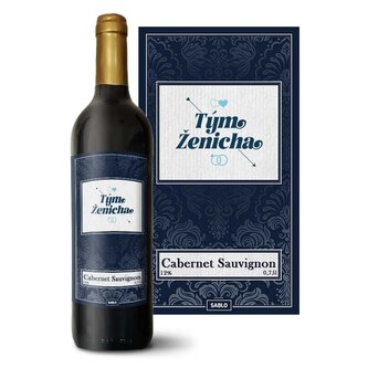 Červené víno Tým ženicha: 0,75 l 