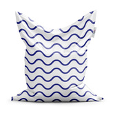 Sedací vak Modré vlnky: 150x100 cm