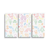 Obraz - 3-dílný Barevná školka: 120x80 cm