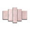 Obraz - 5-dílný Rose gold: 125x90 cm