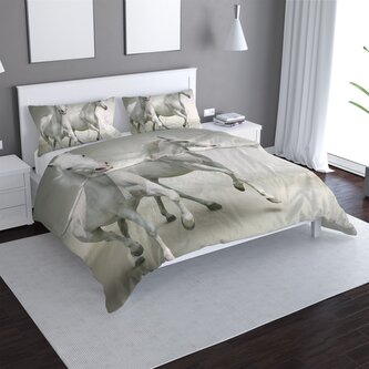 Povlečení Dva bílí koně: 140x200 / 90x70 Povlečení Dva bílí koně: 140x200 / 90x70