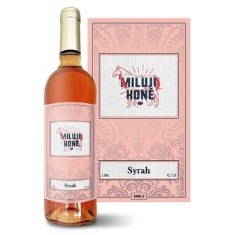 Růžové víno Miluji koně: 0,75 l