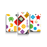 Obraz - 3-dílný Videohra: 75x50 cm