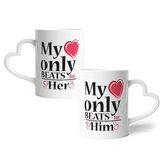 Hrnky My heart only beats: 2ks 330ml