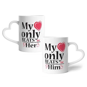 Hrnky My heart only beats: 2ks 330ml