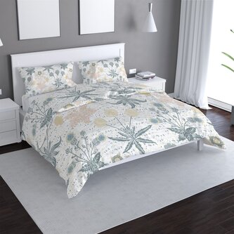 Povlečení Šedé květiny: 140x220 / 90x70