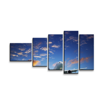 Obraz - 5-dílný Letadlo 2: 100x60 cm