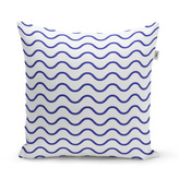 Polštář Modré vlnky: 50x50 cm