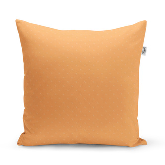 Polštář Bílé čárky na oranžové: 60x60 cm