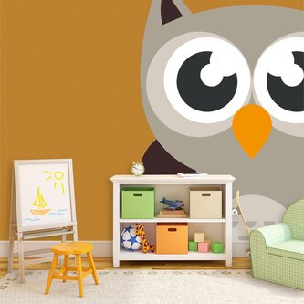 Tapeta Kreslená sova: 125x75 cm Tapeta Kreslená sova: 125x75 cm