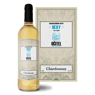 Bílé víno Nesnáším být sexy, ale jsem učitel: 0,75 l 
