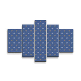 Obraz - 5-dílný Srdíčka na modré: 100x60 cm