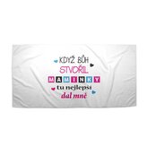 Ručník Když Bůh stvořil maminky: 70x140 cm