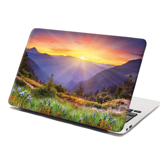 Samolepka na notebook Západ slunce nad lesem: 38x26 cm