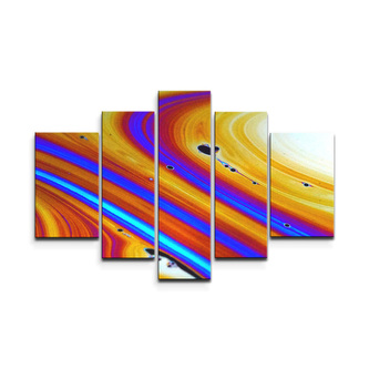 Obraz - 5-dílný Barevná abstrakce: 125x90 cm