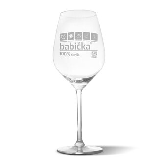 Sklenička na víno Babička: 49 cl