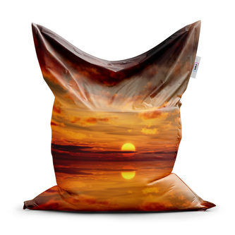 Sedací vak Oranžové slunce: 150x100 cm Sedací vak Oranžové slunce: 150x100 cm