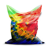 Sedací vak Barevné peří 2: 150x100 cm