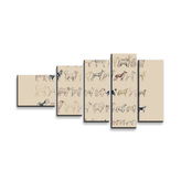 Obraz - 5-dílný Psí plemena: 100x60 cm