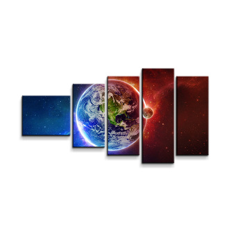 Obraz - 5-dílný Planeta Země: 100x60 cm