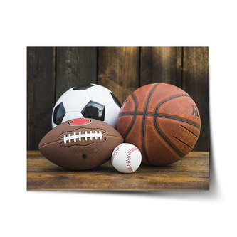 Plakát Sportovní míče: 60x40 cm