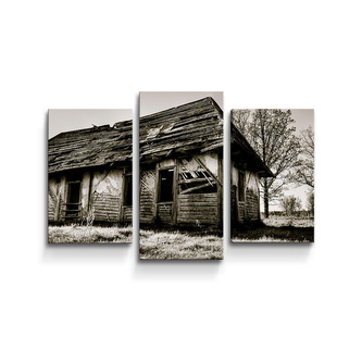 Obraz - 3-dílný Starý dům: 75x50 cm