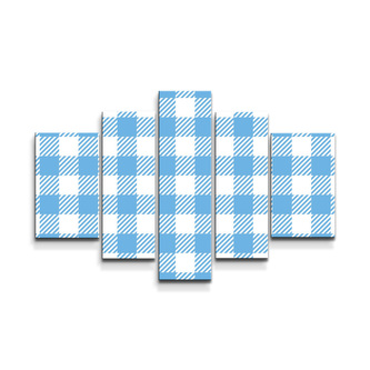 Obraz - 5-dílný Košilový vzor: 125x90 cm