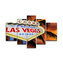 Obraz - 5-dílný Fabulous Las Vegas: 125x90 cm