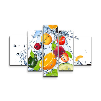 Obraz - 5-dílný Ovoce: 125x90 cm Obraz - 5-dílný Ovoce: 125x90 cm
